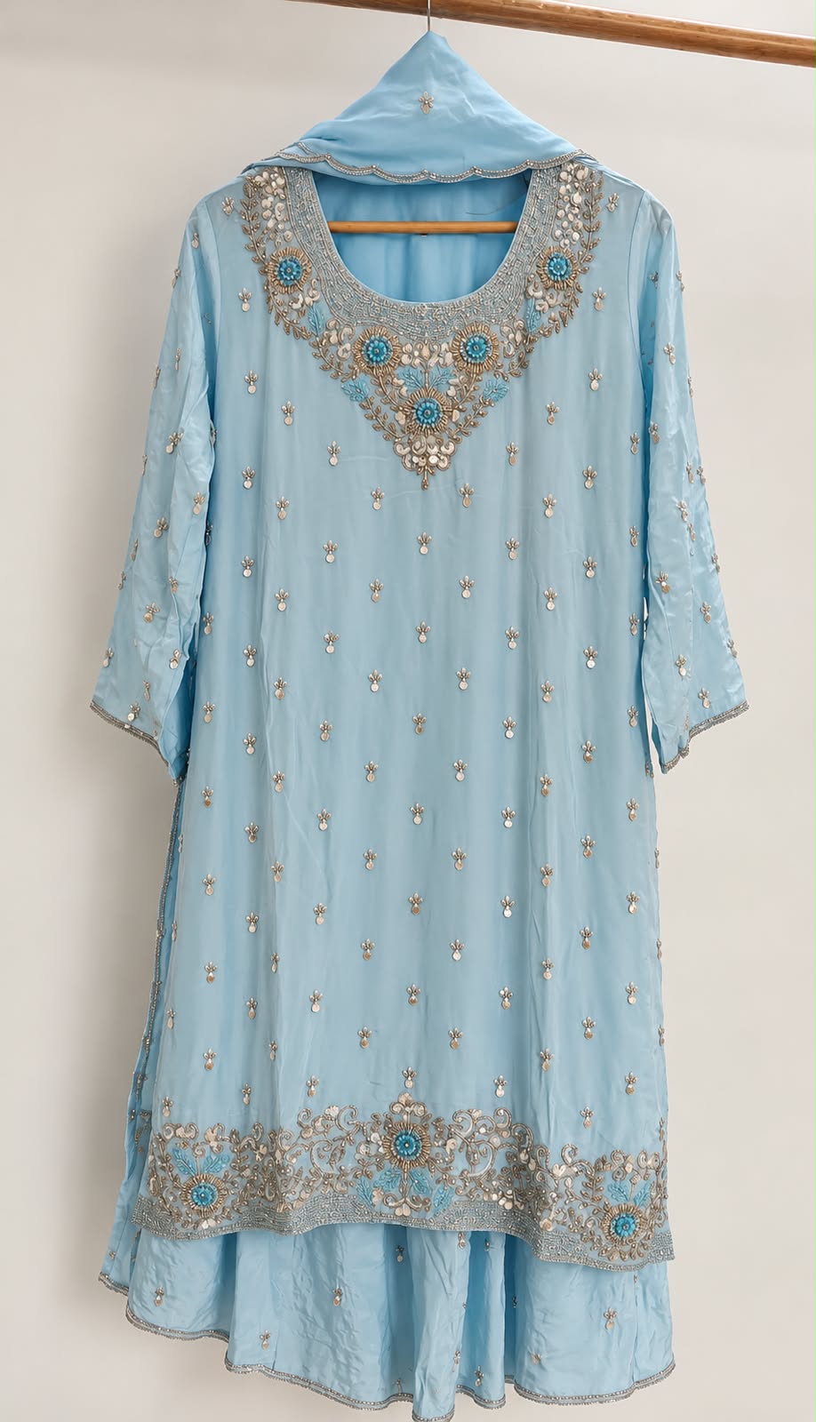 Neelambari - Hand Embroidered 3pc suit