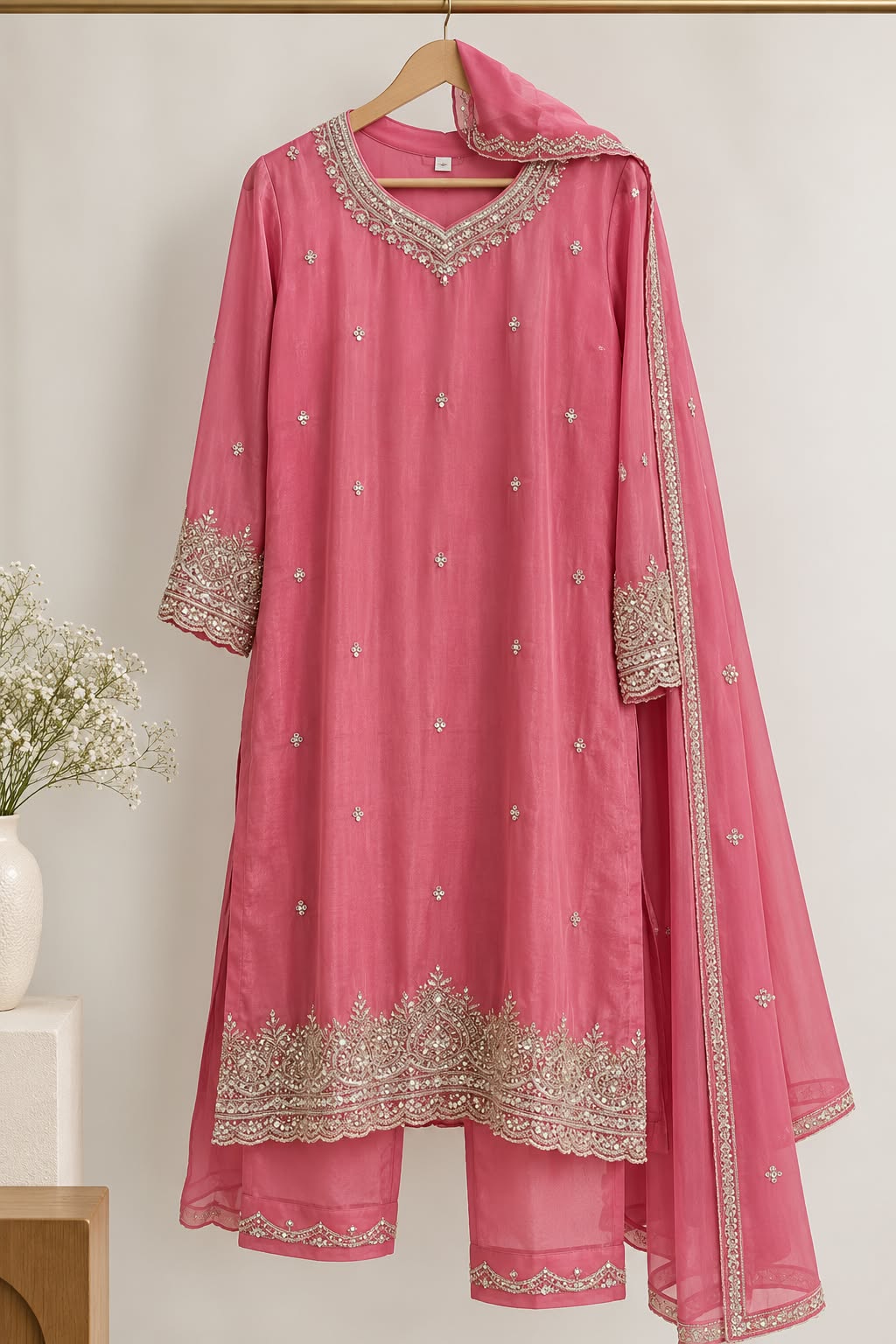 Gulabo-3 pc heavy embroidered suit