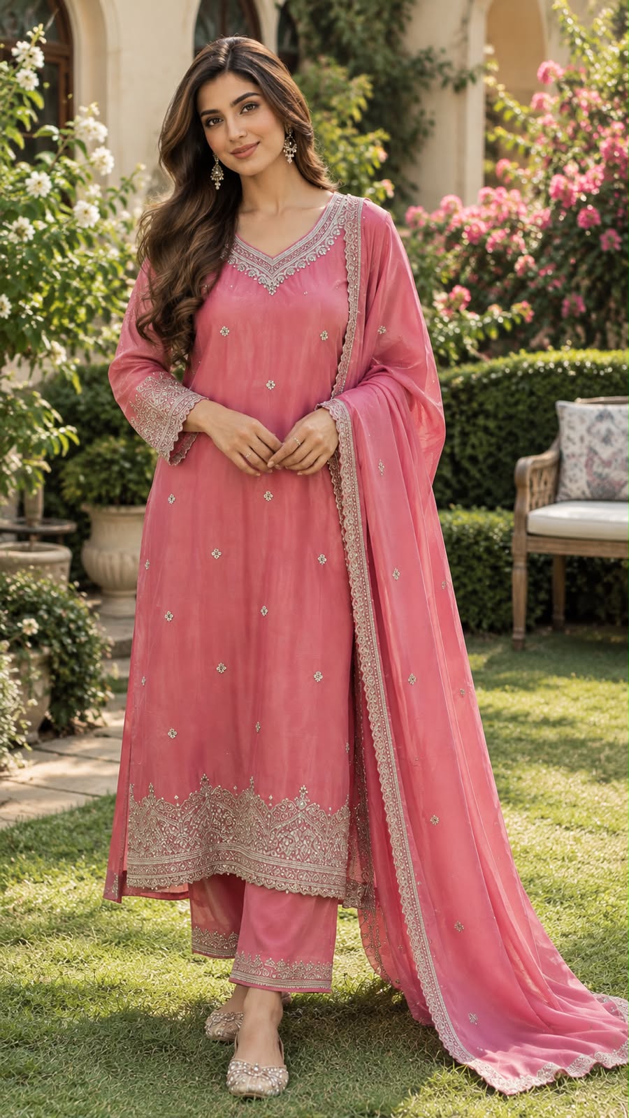 Gulabo-3 pc heavy embroidered suit