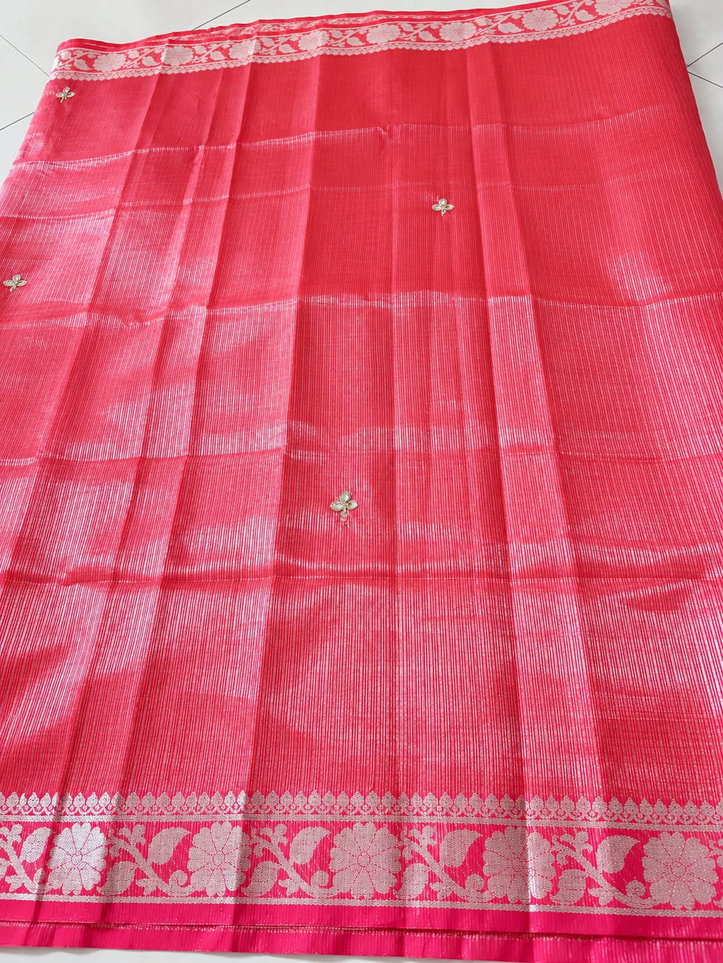 Zari Kota Saree – Magenta Pink
