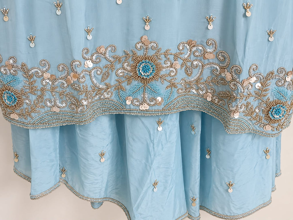 Neelambari - Hand Embroidered 3pc suit